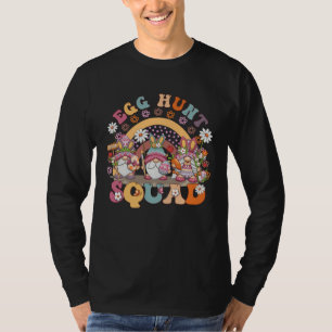 Happy Easter Bunny Rainbow  Gnome Egg hunt Squad T-Shirt