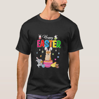 Happy Easter Bunny Shiba Inu Inside Chocolate Egg T-Shirt