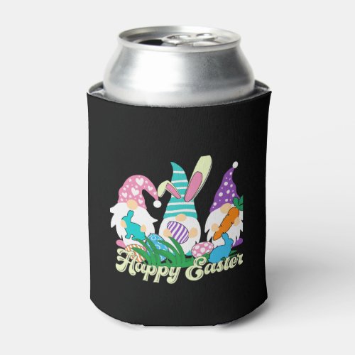 Happy Easter Bunny Shirt Easter Gnome Egg Hunting  Can Cooler