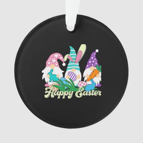 Happy Easter Bunny Shirt Easter Gnome Egg Hunting  Ornament