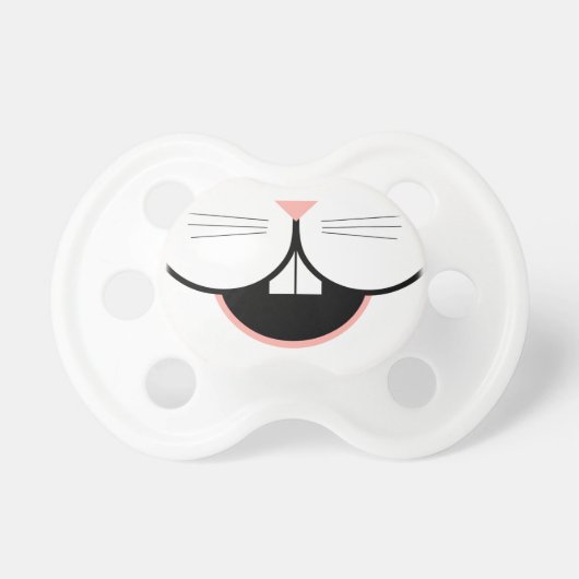 Happy Easter Bunny smile and nose baby pacifier (Front)