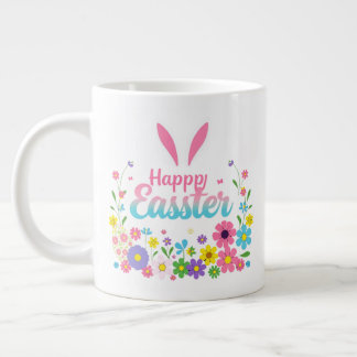 Happy Easter Bunny Spring Easter Egg Easter Giant Coffee Mug