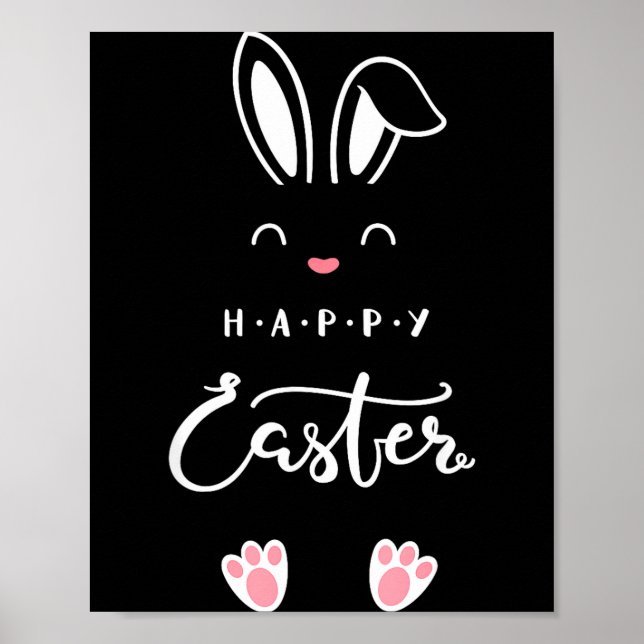 Happy easter bunny spring easter egg easter menHap Poster (Front)