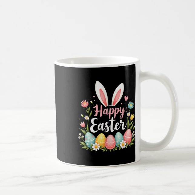 Happy Easter Bunny Spring Easter Egg Easter Shirts Coffee Mug (Right)