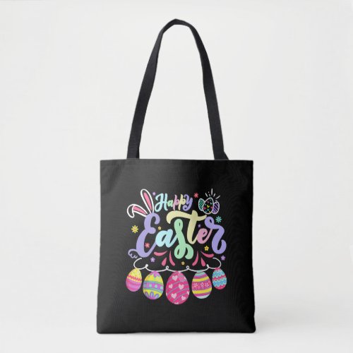 Happy Easter Bunny Spring Easter Egg Hunt Easter Tote Bag