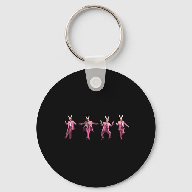 Happy Easter Bunny Spring Hunt Eggs Rabbit Funny T Keychain (Front)