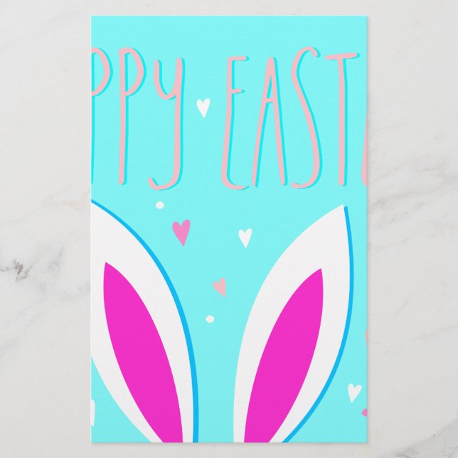 happy easter bunny stationery (Front)