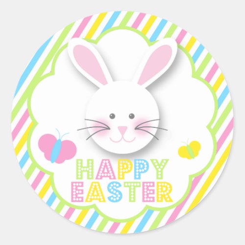 Happy Easter Bunny Stickers