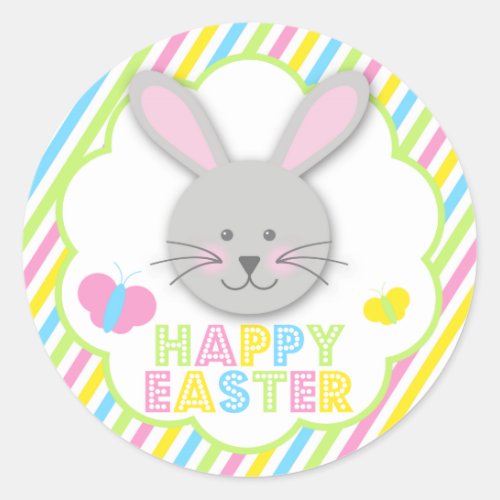 Happy Easter Bunny Stickers