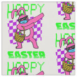 happy easter bunny sunglasses retro vaporwave fabric
