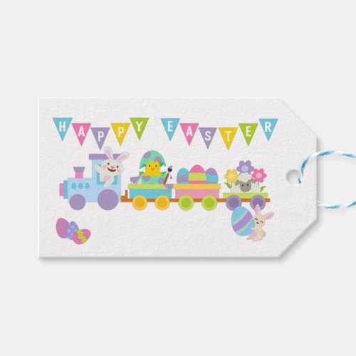 Happy Easter Bunny Train Gift Tags