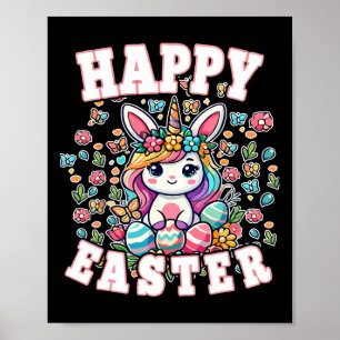 Happy Easter Bunny Unicorn Easter Bunny Boys Toddl Poster