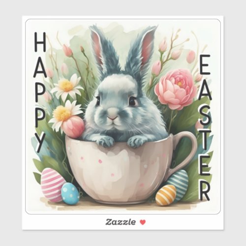 Happy Easter Bunny _ Vinyl Sticker