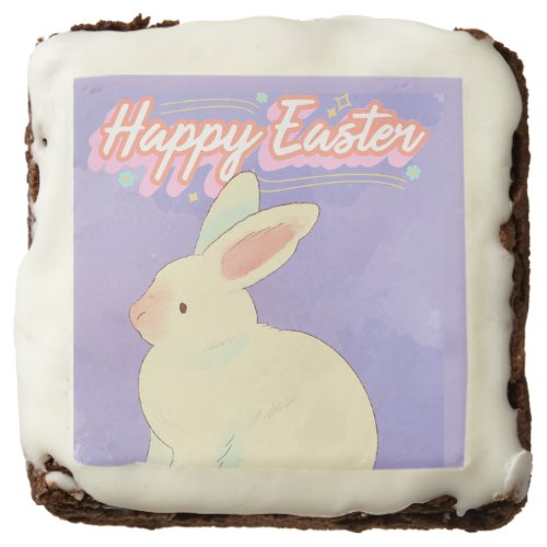 Happy Easter Bunny Watercolor  Brownie