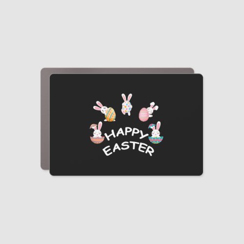 Happy Easter Bunny with Easter Eggs Car Magnet