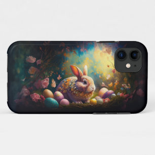 Happy Easter Bunny with Easter eggs iPhone 11 Case