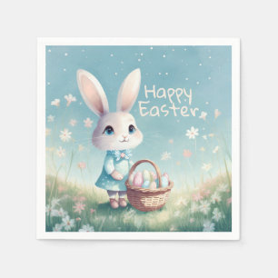 Happy Easter Bunny with Easter eggs Napkins