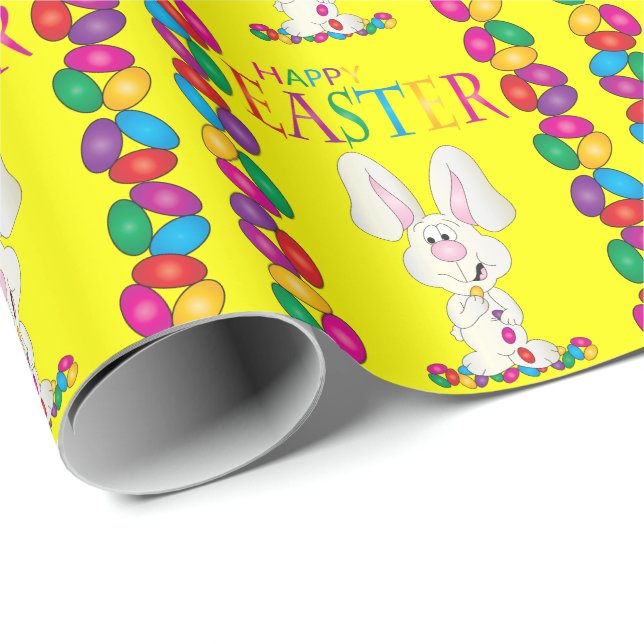 Happy Easter Bunny Wrapping Paper (Roll Corner)