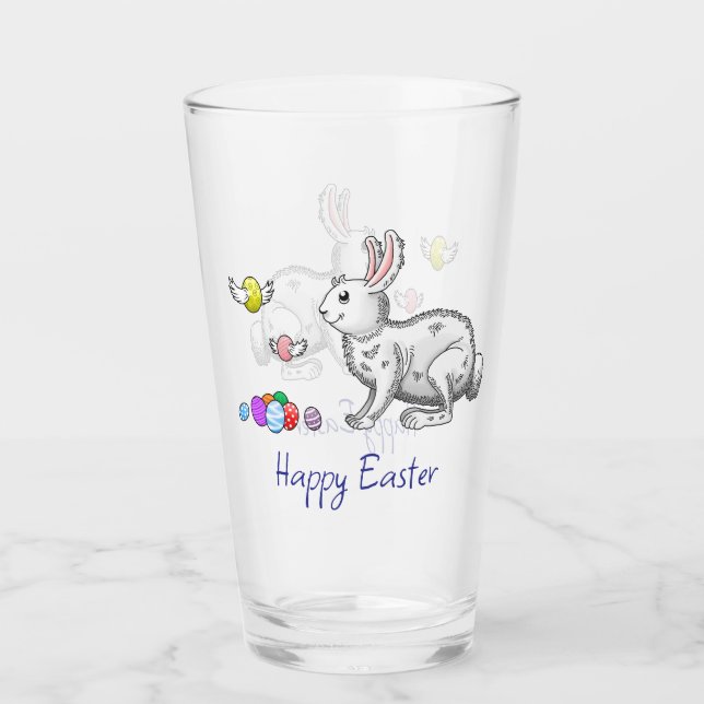 Happy Easter Bunny's Glass (Front)