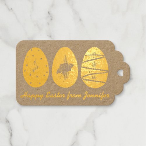 Happy Easter Buttercream Candy Eggs Made By Foil Gift Tags