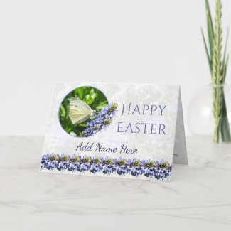 Happy Easter Butterfly Custom Greeting Card