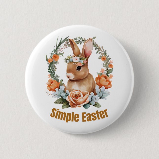 happy easter     button (Front)