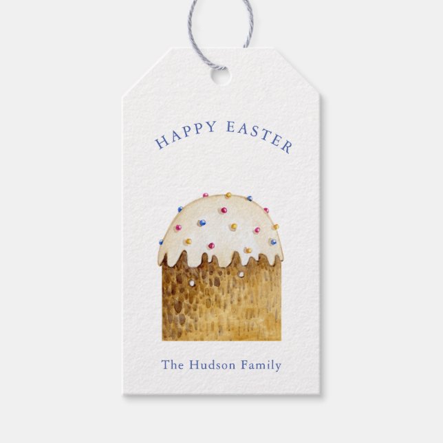 Happy Easter Cake & Sprinkles Gift Tags (Front)