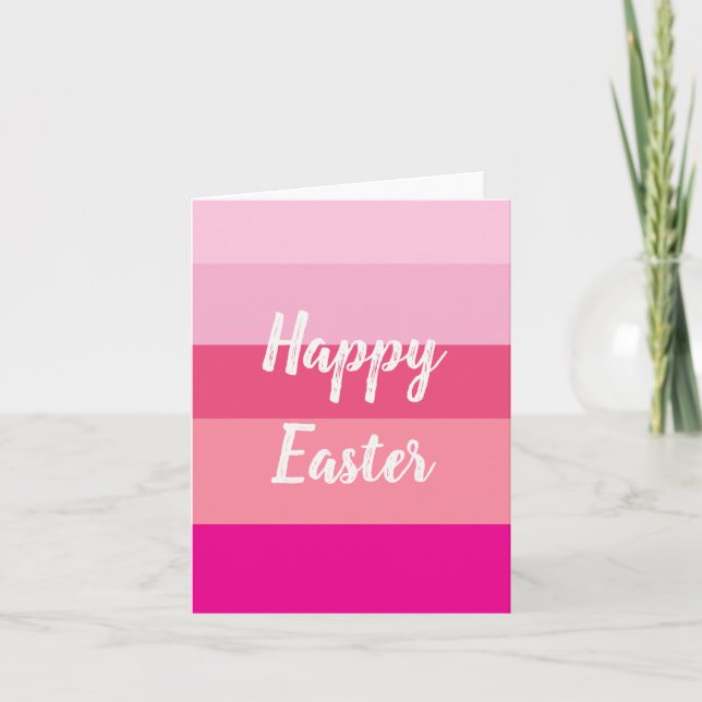 Happy Easter Candy Colors Flat Card (Front)