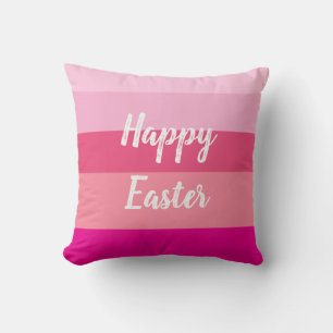 Happy Easter Candy Colors Throw Pillow