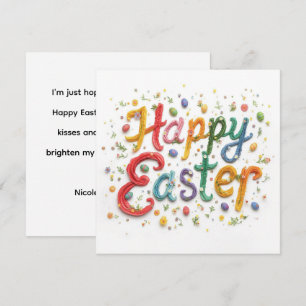 Happy Easter CarD Colorful personalized card