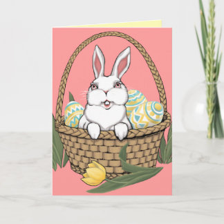 Happy Easter Card Custom or Blank Bunny Cards
