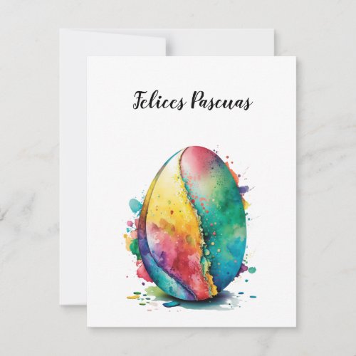 Happy Easter Card Design In Spanish