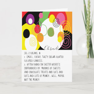 Happy Easter Card/Personalize Jelly Beans, noun Card