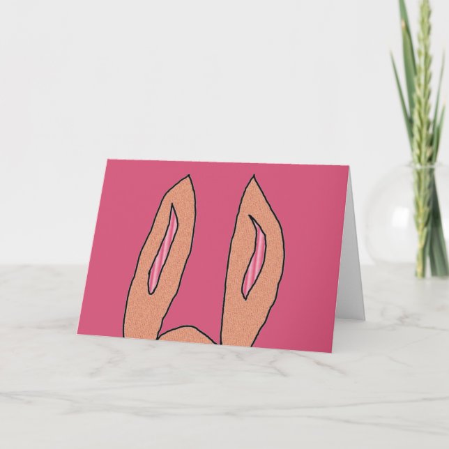 Happy Easter Card with bunny ears (Front)