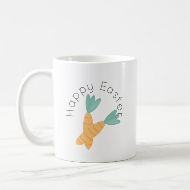 Happy Easter Carrot Bunch  Coffee Mug (Left)