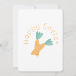 Happy Easter Carrot Bunch Invitation