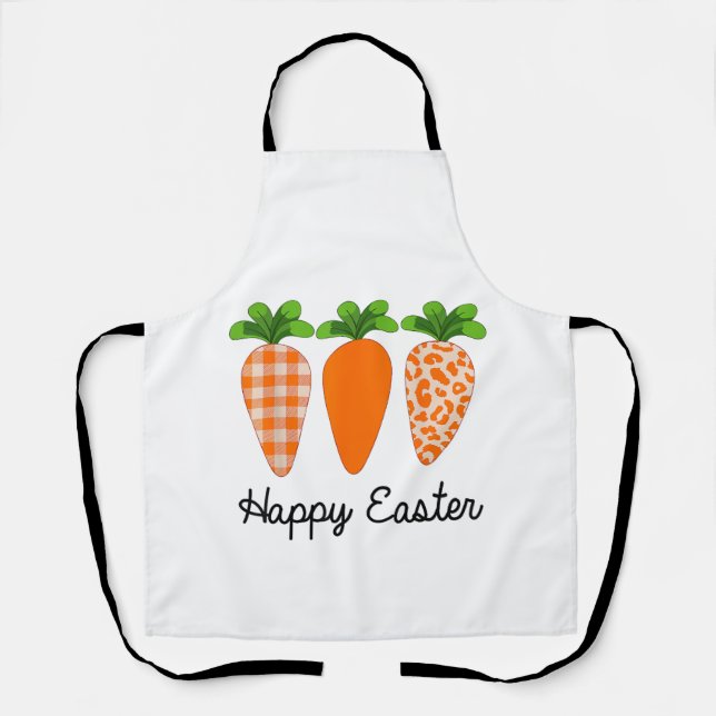 Happy Easter Carrot Cute Easter T-Shirt Apron (Front)