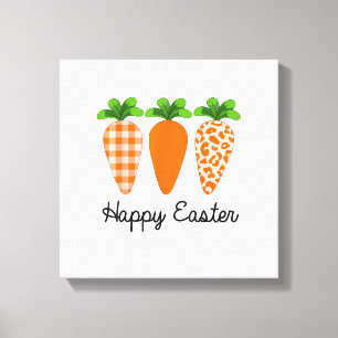 Happy Easter Carrot Cute Easter T-Shirt Canvas Print