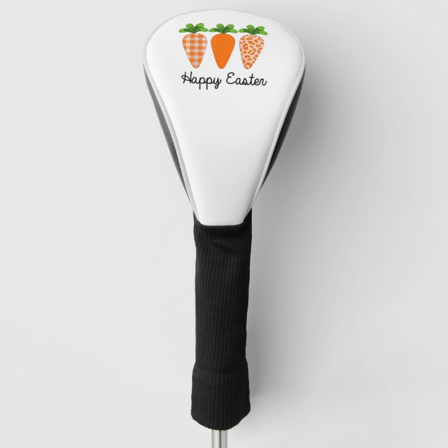 Happy Easter Carrot Cute Easter T-Shirt Golf Head Cover (Front)