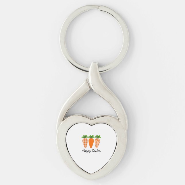 Happy Easter Carrot Cute Easter T-Shirt Keychain (Front)