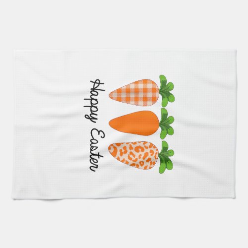Happy Easter Carrot Cute Easter T-Shirt Kitchen Towel