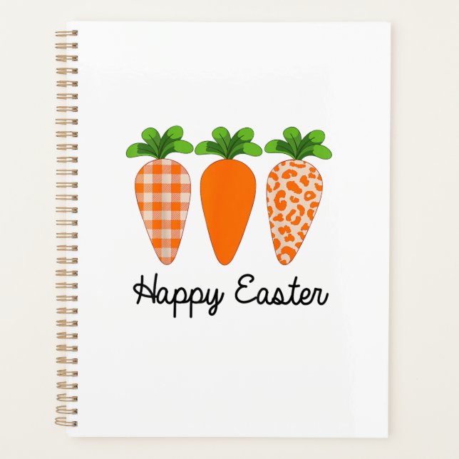 Happy Easter Carrot Cute Easter T-Shirt Planner (Front)