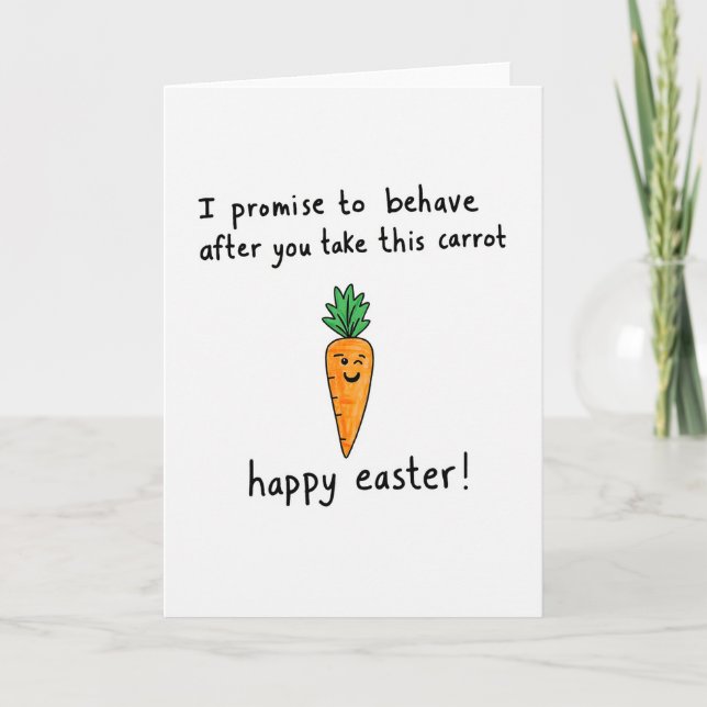 Happy Easter Carrot Friend Card (Front)