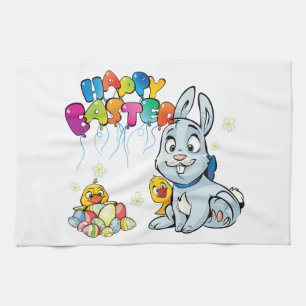 Happy Easter Cartoon Towel