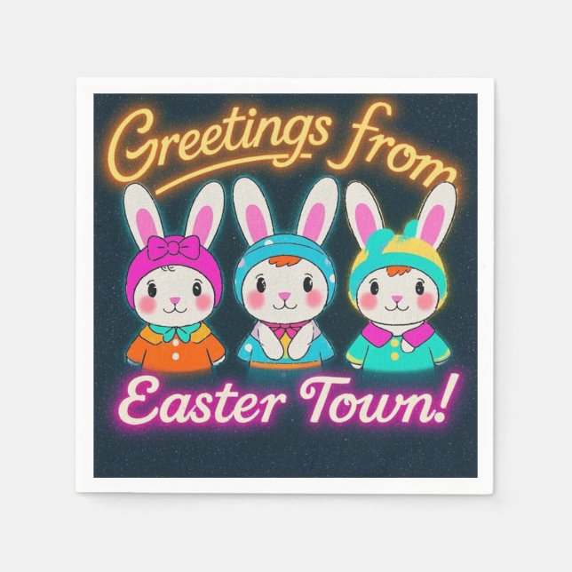 Happy Easter Celebration Napkins (Front)