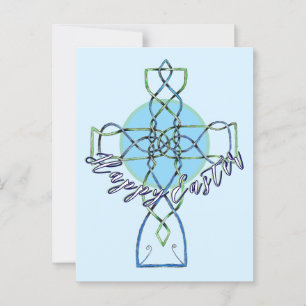 Happy Easter Celtic Knot Cross Postcard