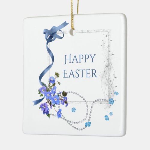 Happy Easter Ceramic Ornament