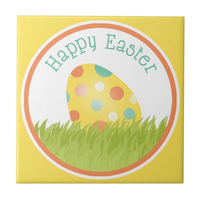 Happy Easter Ceramic Tile (Front)
