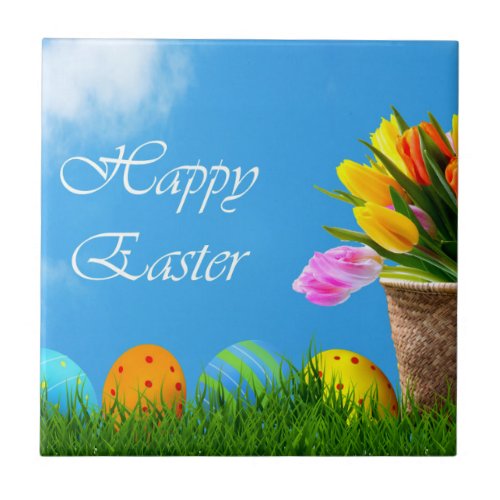 Happy Easter Ceramic Tile