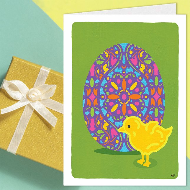 Happy Easter Chick and Egg Card (Creator Uploaded)